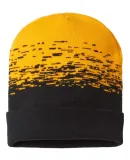 Cap America RKS12 USA-Made Static Cuffed Beanie in Black/ gold