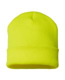 Cap America TKN24 USA-Made 12" Cuffed Beanie in Neon yellow