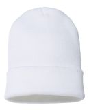 Cap America TKN24 USA-Made 12" Cuffed Beanie in White