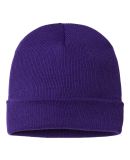 Cap America TKN24 USA-Made 12" Cuffed Beanie in Purple