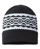 Cap America RKD12 USA- Made Diamond Knit Cuff in Black/ silver