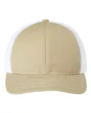 Classic Caps USA100 USA-Made Trucker Cap in Khaki/ white