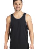 Next Level 3633 Men's Jersey Tank in Black/ heather grey