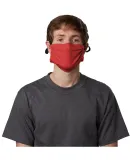 Hanes MKPKCR 2-Ply Cotton Pocket Face Mask in Deep red