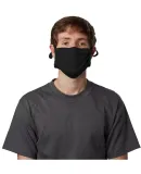 Hanes MKPKCR 2-Ply Cotton Pocket Face Mask in Black