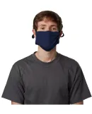 Hanes MKPKCR 2-Ply Cotton Pocket Face Mask in Navy