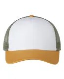 Imperial 1287 North Country Trucker Cap in White/ wheat/ elmwood