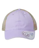 Infinity Hers TESS Women's Washed Mesh Back Cap in Lavender/ stripes