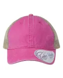 Infinity Hers TESS Women's Washed Mesh Back Cap in Rose/ polka dots