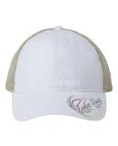 Infinity Hers TESS Women's Washed Mesh Back Cap in White/ floral