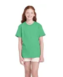 11736 Delta Apparel Youth Pro Weight Short Sleeve  in Kelly heather