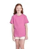 11736 Delta Apparel Youth Pro Weight Short Sleeve  in Hot pink