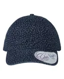 Infinity Hers HATTIE Women's Garment-Washed Fashio in Navy/ white polka dots