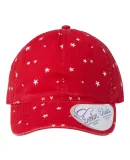 Infinity Hers HATTIE Women's Garment-Washed Fashio in Red/ white stars