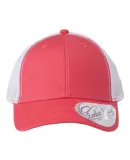 Infinity Hers CHARLIE Women's Modern Trucker Cap in Coral/ white