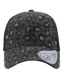 Infinity Hers CHARLIE Women's Modern Trucker Cap in Black leopard/ black