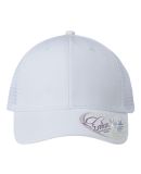 Infinity Hers CHARLIE Women's Modern Trucker Cap in White/ white