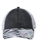 Infinity Hers JANET Women's Animal Print Mesh Back in Black/ zebra/ white