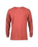 61748 Delta Apparel Adult Long Sleeve 5.2 oz. Tee in Deep coral