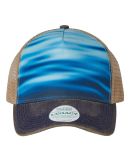 Legacy OFAFP Old Favorite Five-Panel Trucker Cap in Calm waters/ navy/ khaki