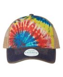 Legacy OFAFP Old Favorite Five-Panel Trucker Cap in Rainbow tie dye/ navy/ khaki