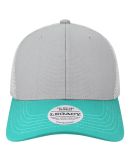 Legacy MPS Mid-Pro Snapback Trucker Cap in Light grey/ seafoam/ silver