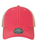 Legacy OFAY Youth Old Favorite Trucker Cap in Dark pink/ khaki