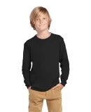 Delta Apparel 61070  Youth Long Sleeve 5.2 oz. Tee in Black