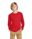 Delta Apparel 61070  Youth Long Sleeve 5.2 oz. Tee in New red