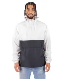 Shaka Wear SHAWJ Men's Windbreaker Jacket in White/ black