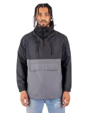 Shaka Wear SHAWJ Men's Windbreaker Jacket in Black/ grey