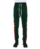 Shaka Wear SHTP Men's Track Pants in H green/ red