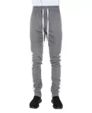 Shaka Wear SHTP Men's Track Pants in Grey/ white