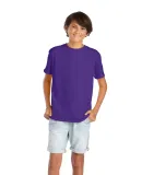 Delta Apparel 65900 Youth Short Sleeve 5.5 oz. Tee in Purple heather