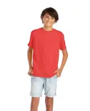 Delta Apparel 65900 Youth Short Sleeve 5.5 oz. Tee in Red heather