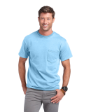 Delta Apparel 65732 Adult Short Sleeve 6.0 oz. Poc in Sky blue bf4