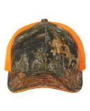 Outdoor Cap CGWM301 Washed Brushed Mesh-Back Camo  in Country dna/ neon orange