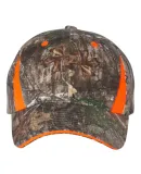 Outdoor Cap CBI305 Camo with Hi-Vis Trim Cap in Blaze/ realtree edge