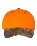 Outdoor Cap 202IS Blaze Crown with Camo Visor Cap in Blaze/ realtree edge