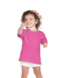 65200 Delta Apparel Toddler Short Sleeve 5.5 oz. T in Safety pink