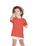 65200 Delta Apparel Toddler Short Sleeve 5.5 oz. T in Deep coral