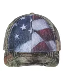 Outdoor Cap SUS100 Camo with Flag Sublimated Front in Mossy oak country