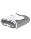 Alpine Fleece 8712 Micro Mink Sherpa Blanket in Grey
