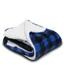 Alpine Fleece 8712 Micro Mink Sherpa Blanket in Royal buffalo