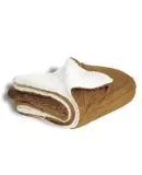 Alpine Fleece 8712 Micro Mink Sherpa Blanket in Camel