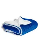 Alpine Fleece 8712 Micro Mink Sherpa Blanket in Royal