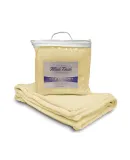 Alpine Fleece 8722 Mink Touch Luxury Baby Blanket in Soft yellow