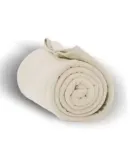 Alpine Fleece 8700 Fleece Throw Blanket in Cream