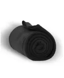 Alpine Fleece 8700 Fleece Throw Blanket in Black