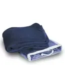 Alpine Fleece 8707 Micro Coral Fleece Blanket in Navy